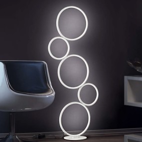 Trio éclairage lampadaire RONDO 36W LED 3200LM 3000°K H115 lampadaire moderne dimmable en métal blanc