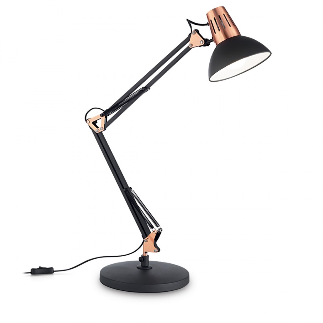 Bianco Vetrineinrete® Lampada da scrivania con braccio flessibile snodabile luce lume da tavolo orientabile da cameretta G83