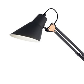 Lampe de bureau ID-SALLY TL1 E27 LED bras réglable noir métal cuivre intérieur