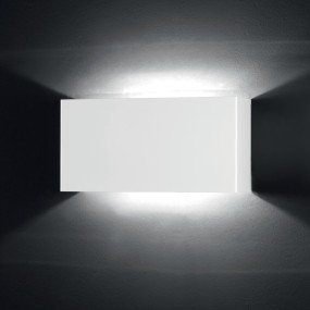 Applique moderno Illuminando LEI P E27 LED lampada parete metallo biemissione rettangolare interni 24CM