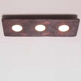 Toscot VIVALDI 1063 60x20 GX53 LED galestro lampe en terre cuite plafonnier classique intérieur rustique