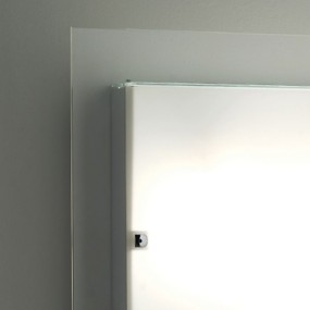 Plafoniera Illuminando FLAT PL 50 E27 LEDlampada soffitto quadrata moderna vetro satinato trasparente interno