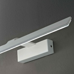 Applique Illuminando ALA G 18W LED 1.656LM 3000°K lampada parete specchio quadro moderno metallo bianco plixiglass interno