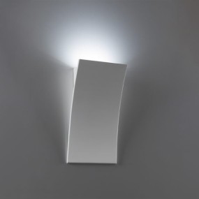 Applique Belfiore 9010 2304B 6W LED 900LM 3000°K ceramica bianca verniciabile lampada parete moderna classica interno