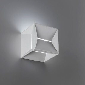 Applique Belfiore 9010 2511 6W LED 900LM 3000°K 220V ceramica verniciabile lampada parete cubo interno