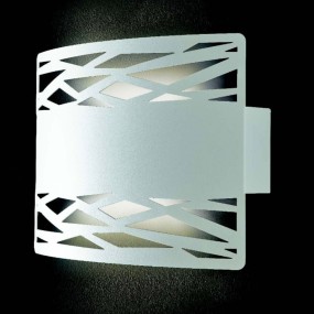 Applique Illuminando CHIMERA AP E27 LED lampada parete moderna metallo bianco biemissione interno