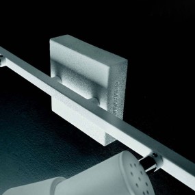 Spot Illuminando TORCIA 2 GU10 LED faretti orientabili moderni metallo bianco moka interno