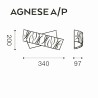 Applique Gea Luce en verre sérigraphié AGNESE AP Applique LED petit intérieur moderne blanc E14