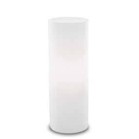 Abat-jour ID-EDO TL1 E27 led lampe de table intérieur cylindre en verre soufflé blanc