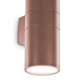 Applique ID-GUN AP2 BIG E27 LED IP44 alluminio classico coffee esterno lampada parete cilindro biemissione