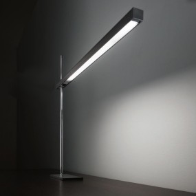 Ideal Lux Lampenschirm GRU TL LED 6,3W 400lm 3000 ° K matt schwarz weiß Metall moderne Tischleuchte Inneneinrichtung Schreibtisc