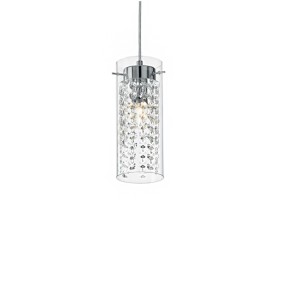 Sospensione Ideal Lux IGUAZU E14 LED vetro cristallo calata classica moderna interno
