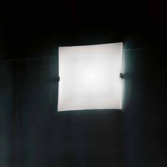 Applique moderna Fratelli Braga GLASS 2081 PL20 10W LED 900LM 3000°K lampada parete soffitto vetro dimmerabile bianco interno