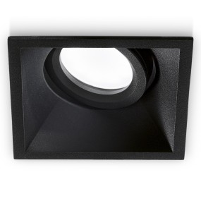 Spot encastré GE-GFA241 GU10 7W LED IP20 orientable aluminium mat noir spot orientable plaque de plâtre carré interne