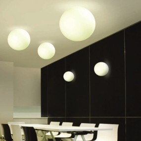 Plafoniera moderna Linea Light Group OH! S E27 12124 LED lampada soffitto parete sfera polietilene