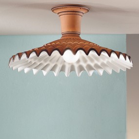 Plafoniera rustica Due P illuminazione VANIA PL E27 LED ceramica lampada soffitto