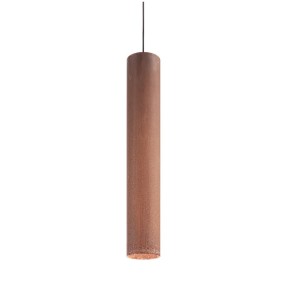 Sospensione ID-LOOK SP1 GU10 Led metallo classico rame brunito oro lampadario cilindro interno