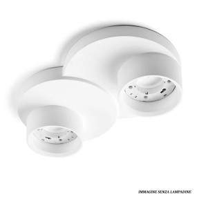 Plafoniera Sforzin Illuminazione DEMETRA T358 GX53 LED gesso bianco lampada soffitto