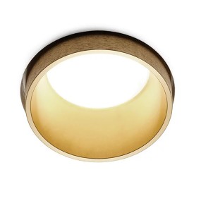 Sforzin Illuminazione THESSALY T335 GOLD GU10 LED IP20 klassische runde Deckenleuchte aus Gips