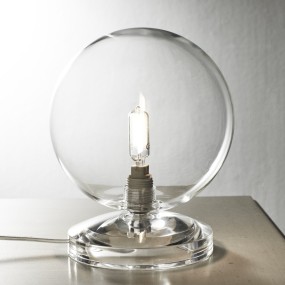 Lampe de table en verre LED...