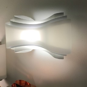 Applique moderno Selene illuminazione IONICA 1068 011 025 002 R7s LED metallo vetro biemissione lampada parete