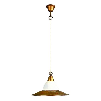 Sospensione ottone Lampadari Bartalini ALEX S31 vetro lampada soffitto rustica E27 LED