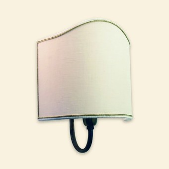 Applique classica lampadari Bartalini ALKI 1 piccola lampada parete ottone stoffa E27 IP20